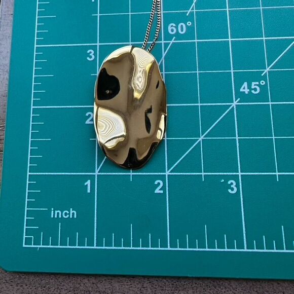 Alexis Bittar Gold Plated Wavy Pendant Statement Necklace - Picture 6 of 8